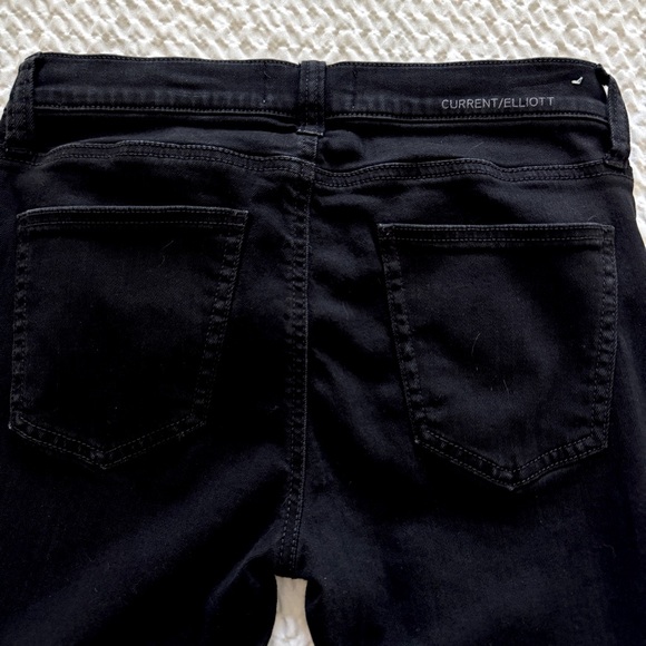 Current/Elliott Skinny Crop Leg Jean, Black, Size 27 - Picture 3 of 11